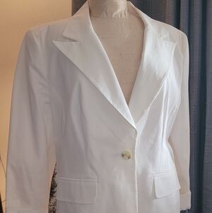 Merona Women's White Blazer with Button Detail